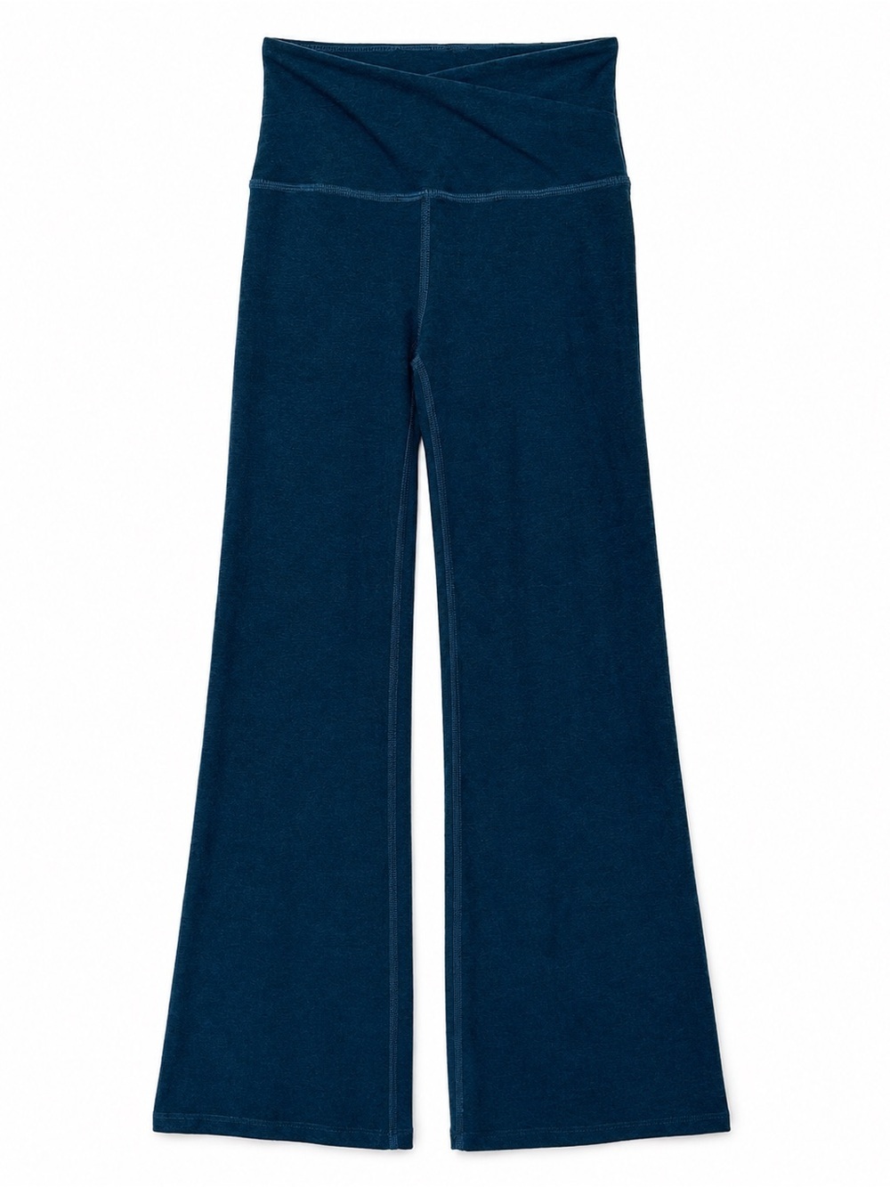 Beyond Yoga Spacedye At Your Leisure Bootcut Pant Blue Crossover Waist XS